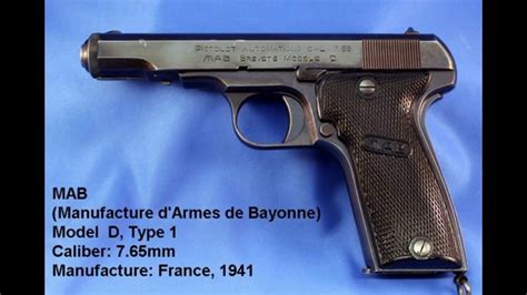 Ww2 France Mab Model D Gun Pistol Ww2 Frankreich Mab Modell D Pistole