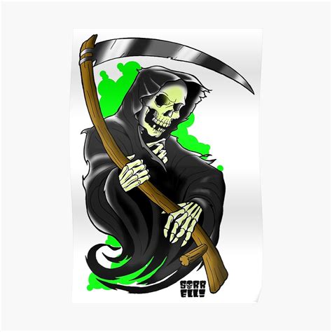 Grim Reaper Poster By Jasonsorrell Redbubble