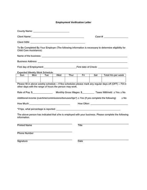 Income Verification Form Template Free Printable Documents Riset
