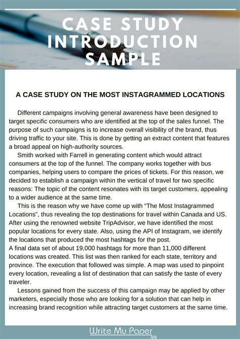 Example of an established research method found in the. Write a powerful case study introduction with the help ...