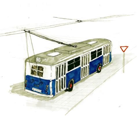 Rysunconomicon Niebieski Trolejbus