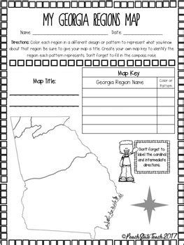 Nd Grade Map Skills With Georgia Regions By Peach State Teach Tpt