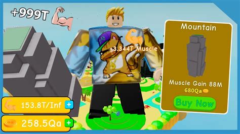 Becoming Bigger Than A Mountain In Roblox Lifting Simulator Youtube