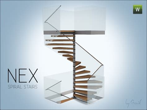 The Sims Resource Nex Square Spiral Stairs