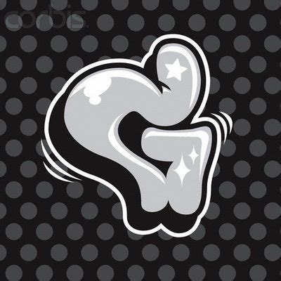 Vector black monochrome vintage ink hand drawn dot work retro tattoo. New goblog tattoos: Graffiti Letter G Design