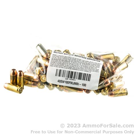 100 Rounds Of Discount 180gr Fmj 40 Sandw Ammo For Sale By Mbi
