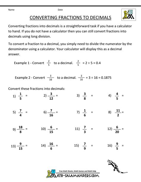 How to change a fraction into a decimal. Convert Fractions to Decimal
