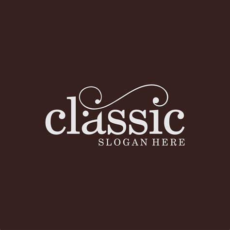 Classic Word Logo With Unique Lettering And Ornament 12201804 Vector