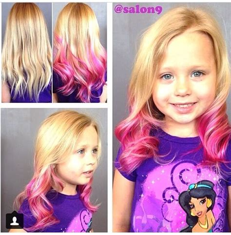 Little Girls Can Have Fun With Their Hair Also Pink Ombré