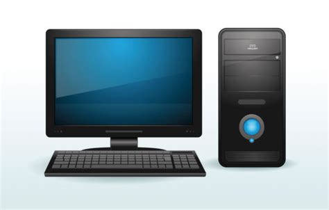 Vector Image Of A Desktop Computer Stock Photo Free