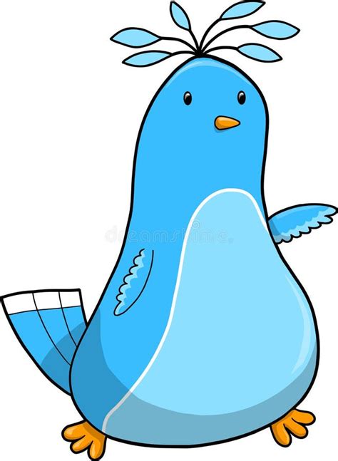 Cute Blue Bird Vector Stock Vector Illustration Of Zoological 9787285