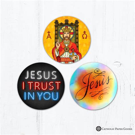 Catholic Jesus Stickers 3 Vinyl Christ The King Or Divine Mercy Or