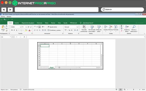 How To Insert A Microsoft Excel Spreadsheet Into A Word Document Step