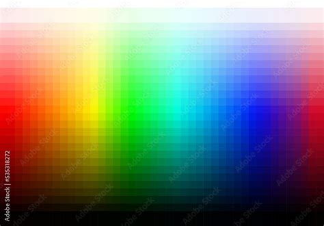 Colorful Color Picker Rgb Cmyk Background Vector Illustration In Square