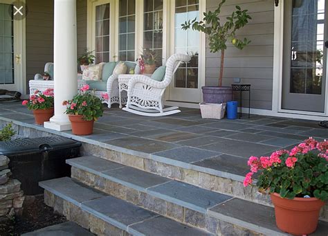 Pin By Crosby Kathi On Exterior Stone Porches Concrete Porch Front
