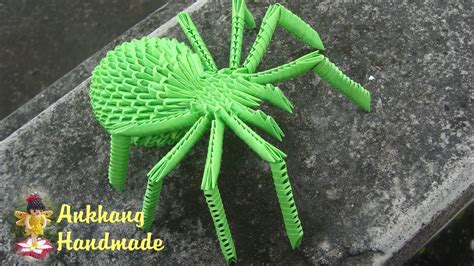 3d Origami Spider Tutorial Diy Paper Spider Halloween Decoration