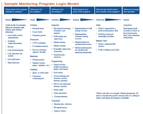 Developing A Program Logic Model Or Theory Of Change