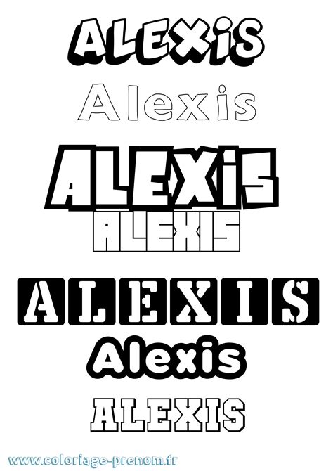 alexis name pages printable coloring pages