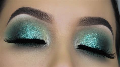 Aqua Blue Glitter Eye Makeup Tutorial Youtube