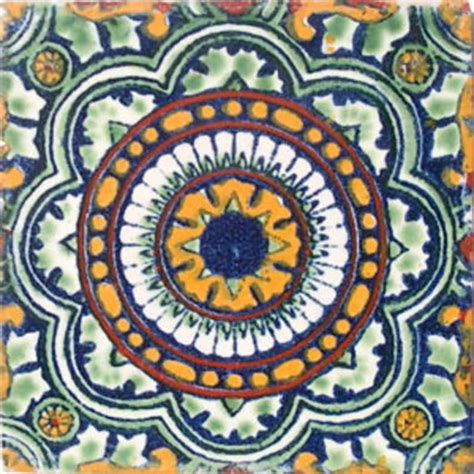 C035 Mexican Ceramic 4x4 Inch Hand Made Tile Etsy