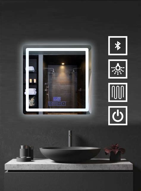 Designer Back Lit Led Bathroom Mirror With Touch Control Sensor Anti
