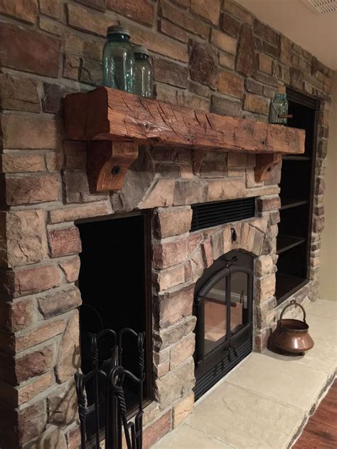 Stone Wood Burning Fireplace With Built In Wood Box And Shelf 100 Yr