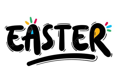Easter Text Vector Easter Handwriting Happy Png And Vector With