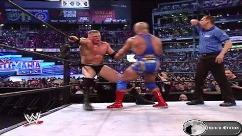 Kurt Angle Vs Brock Lesnar Wrestlemania 19 Highlights Hd Youtube