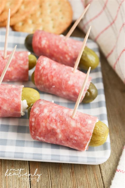Salami Pickle Roll Ups My Heavenly Recipes