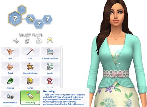 Mod The Sims Nurturing Trait Sims Traits Sims Sims Challenge