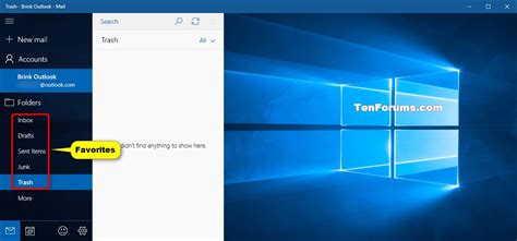 Add Or Remove Folders From Favorites In Windows 10 Mail App Tutorials