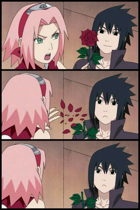 Sakura And Romantic Sasuke Sasusaku Anime Anime Engraçado Sasuke