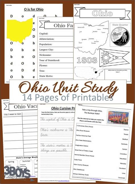 All About Ohio Worksheets Studying Worksheets