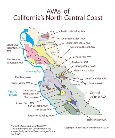 Swe Map 2019 California—northern Central Coast Wine Wit And Wisdom