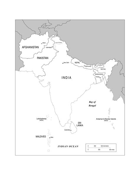 Blank South Asia Map Verjaardag Vrouw 2020