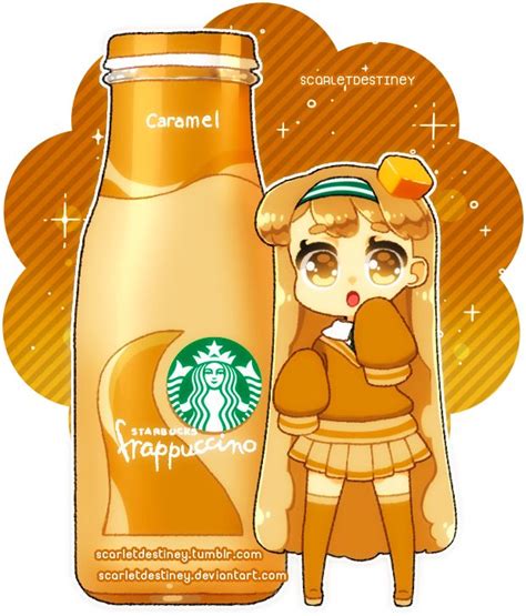 Starbucks Sorority Caramel Frappuccino By Scarletdestiney Chibi Food
