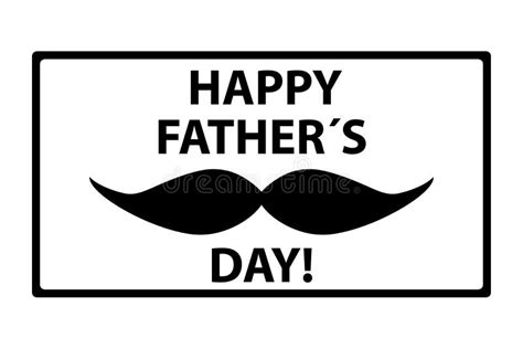 Happy Fathers Day Moustache Icon Vector Illustration Isolated On