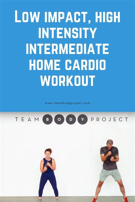 Low Impact High Intensity Intermediate Home Cardio Workout Cardio