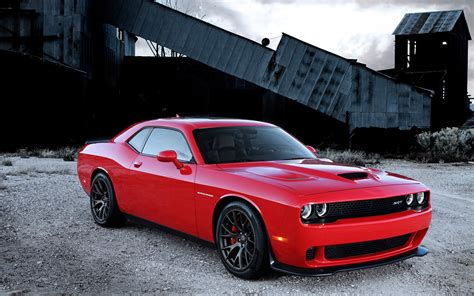 Red Coupe Dodge Challenger Hellcat Car Hd Wallpaper Wallpaper Flare