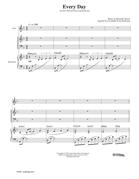 Rachelle Nelson Every Day Sheet Music And Printable Pdf Music Notes