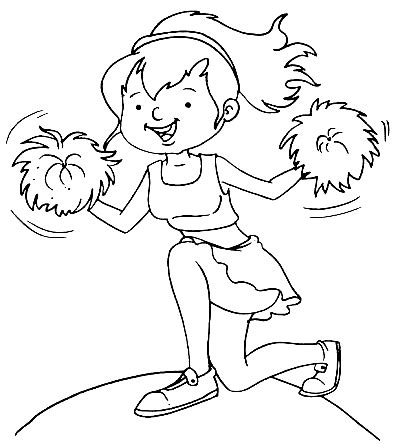 Cheerleading Pom Poms Coloring Pages Cheerleading Coloring Pages