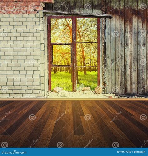 Old Interior With Brick Wall And Window Stock Photo Image 40477046