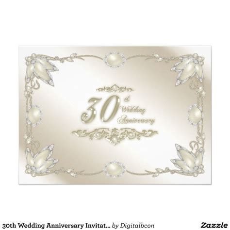 Invitación 30º Boda Aniversario Anniversary Invitations