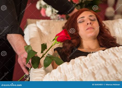Dead Woman In Casket