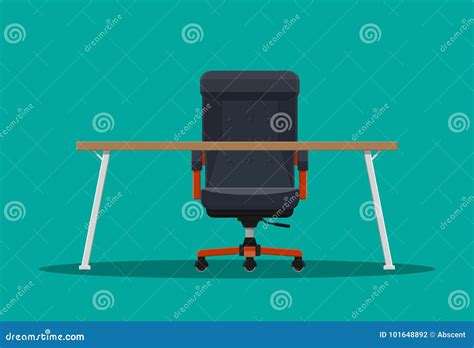 Boss Or Ceo Chair And Desktop Stock Vector Illustration Of Coworker