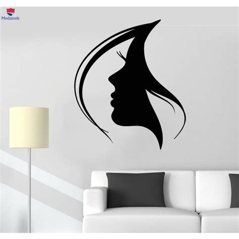 Modatools Yatak Odası Duvar Sticker Kadın Yüzü Siluet Kız Fiyatı