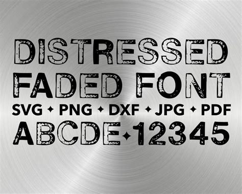 Distressed Faded Font Svg Distressed Font Grunge Font Distressed