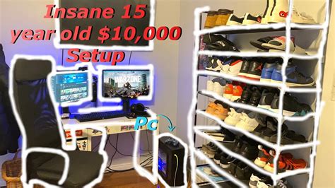 15 Year Olds Insane Hypebeast Room Tour 10000 Youtube