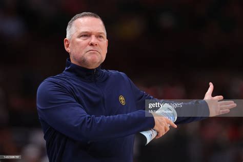 Head Coach Michael Malone Of The Denver Nuggets Looks On Against The