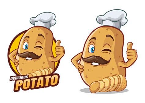 Delicious Potato Cartoon Character Mascot Design Vector Free Download